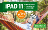 Werbeanzeige für Tablets in Kombination mit einem Abonnement der 'Bergedorfer Zeitung'. Angepriesen wird ein Apple iPad 11 für 36,99€ ohne zusätzliche Kosten zum Zeitungsabo